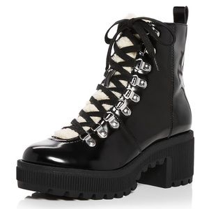 Aqua Gerdy Shearling Combat Boots